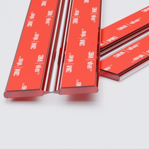 4x charnières flexibles transparentes en acrylique 300mm, autocollantes | Charnière fine monobloc autocollante, sans axe métallique pouvant rouiller ou se gripper, pour couvercles, capots et boîtiers