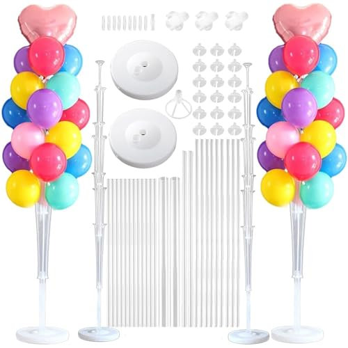 2 Pezzi Palloncino Supporto Kit, Supporto per Palloncini da Tavolo, Porta Palloncini Riutilizzabile, Kit Supporto Palloncini per Compleanno, Nozze, Feste Decorazione
