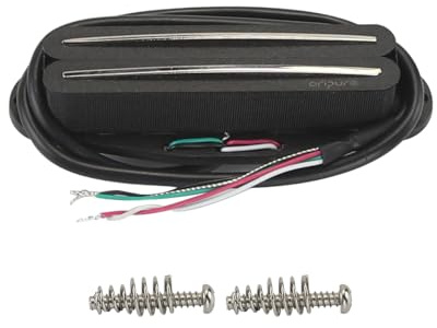 Oripure AlNiCo 5 Hot Wound Dual Blade Rail Pickups Single Coil Größe Humbucker 13.6K Gitarrensteg Pickup für FD ST/SQ E-Gitarren Style, Schwarz