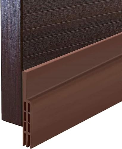MFCGHXR Bas de Porte Isolant, 10m x 3.5cm, Dessous de Porte Anti Froid, Marron, Isolation phonique et Coupe-Vent multifonctionnelle, Coupe-Vent, Anti-poussière, pour Portes et fenêtres