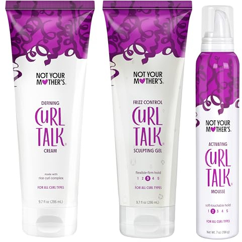 Not Your Mother's Curl Talk Kit, 9.7 fl.oz Defining Cream, 9.7 fl.oz Frizz Control Styling Gel & 7 oz Activating Mousse
