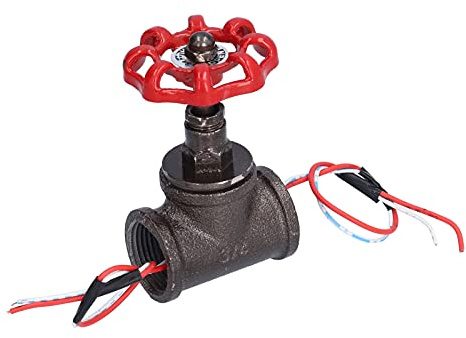 3/4 Inch Steampunk Stop Valve Light Switch Retro Industrial, Iron Vintage Rotary Lamp Switch with Wire for Table Pipe Lamp Steampunk Decor