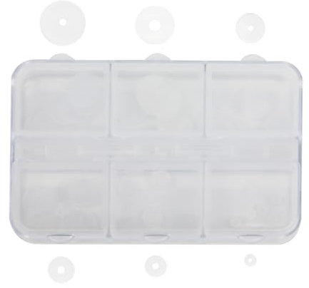 Goiern Lot de 60 disques de piercing anti-gibier - Disques de piercing transparents pour piercing - Disques chéloïdes pour piercing - Avec boîte en plastique - 6 tailles