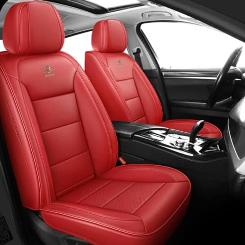 ORAWLE Sitzbezüge Auto Autositzbezüge Universal Set für FIAT 500 500X Albea Bravo Ducato Freemont Linea de 2010 2009 2008 2007 Auto Zubehör: Rot