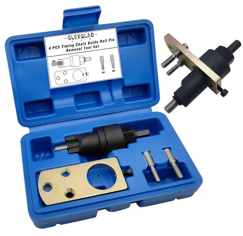 GLEXQLAO Juego de herramientas de extracción de pasador de guía de cadena de distribución compatible con Mercedes Benz, juego de extractor de pines de cadena interior de sincronización del motor con