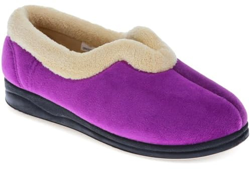 Pavers Womens Wide Fit Cosy Antibacterial Full Slippers | All Year Round | Full Slipper Slipper | Slip On | Flat