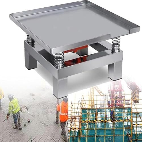 Mini table vibrante en acier inoxydable 3000-3600 tr/min, 35 x 35/50 x 50 cm, petite table vibrante électrique en béton, agitateur à béton, banc de test de vibration, plate-forme de vibration, mini