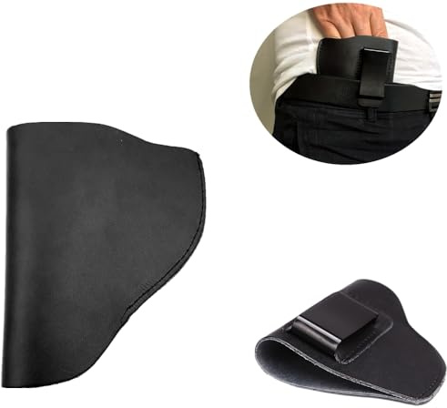 ProWildGear IWB Leather Right Hand Universal Holster Measures The Most Part J Frame. 38 Special Revolver Ruger LCR Smith and Wesson Bodyguard Taurus