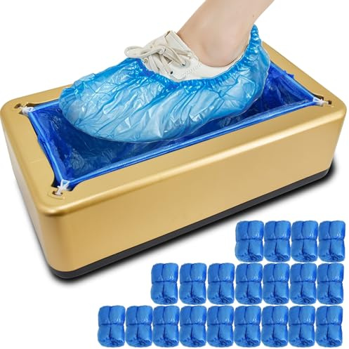 TAIMIKO Distributore automatico di copriscarpe portatile, con 200 coperture usa e getta antipolvere, impermeabili, per uso medico, casa, negozio, fabbrica, ufficio, riunioni di famiglia, celebrazioni