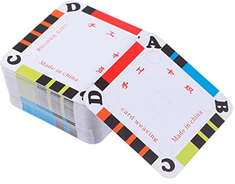 Lurrose 100stücke Papierkarten Für Brettchenweben Praktische Weaving Cards Für Diy Handarbeit Langlebig Für Anfänger Und Kreative Bastler