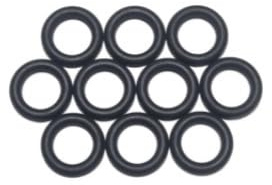 Einzelne Premium O-Ringe aus NBR70 in Carbon Black, Dichtungsringe (10 Stück, 10x3)