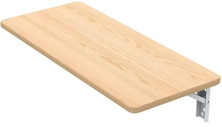 Mesa Plegable Moderna de Pared, Escritorio Plegable DIY, Estante de Almacenamiento de Pared, para Estudio, Ideal para Espacios reducidos (Madera, 60 x 40 cm)