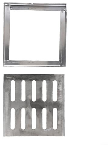 Stainless Steel Floor Drain Cover, Square Grate, With Frame Outdoor Drainage System, For Garden Patio Bathroom, 150X150mm 200X200mm 300X300mm(150 * 150 * 20 * 2mm)