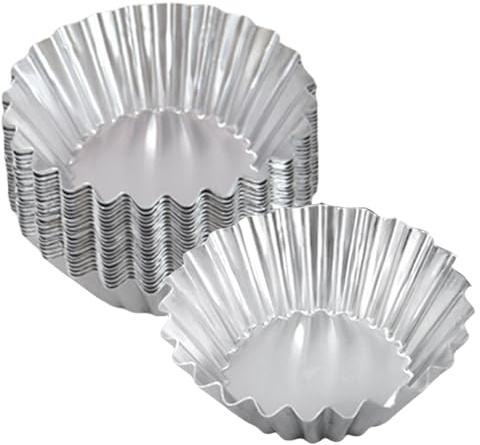 20 piezas moldes de aluminio para tartas de huevo pequeños moldes de galletas para magdalenas y magdalenas fáciles de limpiar para magdalenas y moldes para magdalenas