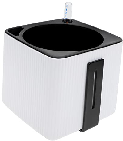 Milisten 1 Ensemble Conteneur de Fleurs Suspendu Autonome Pot à Fleurs Absorbant Eau pour Plantes Intérieur et Extérieur Jauge Eau et Support Mural Blanc