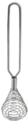 Batillo De Mano De Acero Inoxidable, Con Diseño De Bobina De Primavera, Compacto Y Portátil, 22x5x8.5cm, Bisatillo De Bobina Primavera, Batidor De Huevo Manual, Para El Hogar, Mezcla, Batidos, Espuma