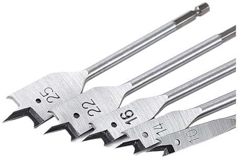 6-50mm Woodworking Flat Drill Bit Plated Carbon Steel Set Hexagonal Shank Electric Hand Punch Tool 1PCS(50mm)