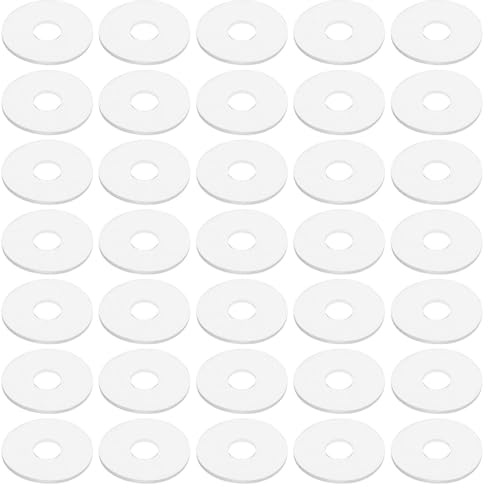 GARVALON Rondelle Trasparenti Piatte in Vinile 50 Pezzi per Sostituzione Guarnizioni Porte Doccia, Accessori Fissaggio Viti Anelli di Tenuta per Maniglia