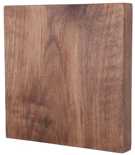 FONDOTIN Planche en Bois de Noyer Brut 15x15x2 Cm, Panneau Massif pour Décoration Intérieure, Bois de Noyer Naturel Bricolage, Découpe et Gravure, Matériau Robuste pour Construction