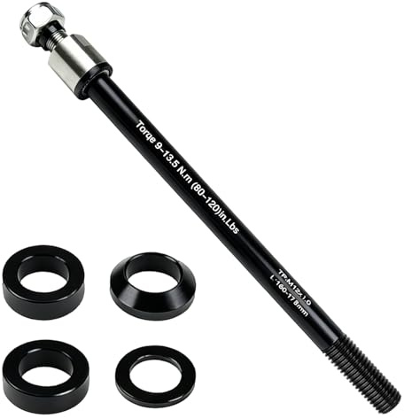 AXVRAV Steckachse Fahrradanhänger M12 x 1,0 160-178 mm, Fahrrad Steckachsenadapter, Einstellbare Schaftlänge Steckachse Fahrrad Adapter kompatibel mit den meisten Fahrradanhänger kupplungen