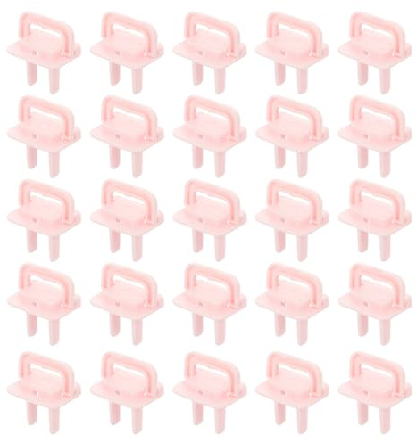 TEMPNAP 30 Coperture di Sicurezza per Prese Elettriche per Bambini in Pp Rosa, Protezione per Prese Elettriche con Design Attraente, per Prevenire Incidenti Domestici