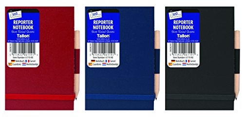 Just Stationery – 3 x Police Style Note Bücher 13 x 8,5 cm liniert Blatt mit Bleistift