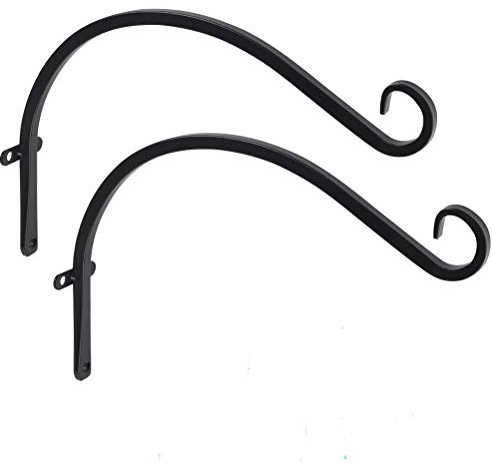 Haken für Blumenampel, 2 Stück Retro Gusseisen Wandhaken Aufhänger Halterung Blumenampelhaken Blumenampelhalter Wandhalterung für Blumentopf Blumenampel