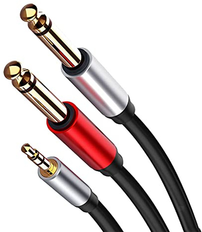 innov8 3.5mm Stereo Male Jack to 2 x 6.35mm Mono Male Audio Splitter Cable - 1.5m