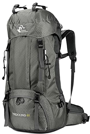 free knight 60L Wasserdichter Rucksack, ultraleichter, packbarer Kletterfischer Reiserucksack Tagesrucksack, handliche Faltbare Camping Outdoor-Rucksack-Tasche mit Regenschutz