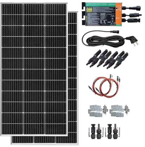 XINPUGUANG 300 vatios sistema solar completo plug & play 300w red sistema de panel solar 2pcs 150w monocristalino módulo fotovoltaico (300W)