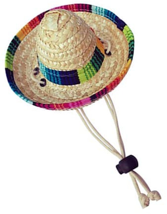1 sombrero de paja para mascotas, divertido mini sombrero mexicano, sombrero mexicano, sombrero para perro, sombrero para fiesta, carnaval, perros, regalos de fiesta de gatos