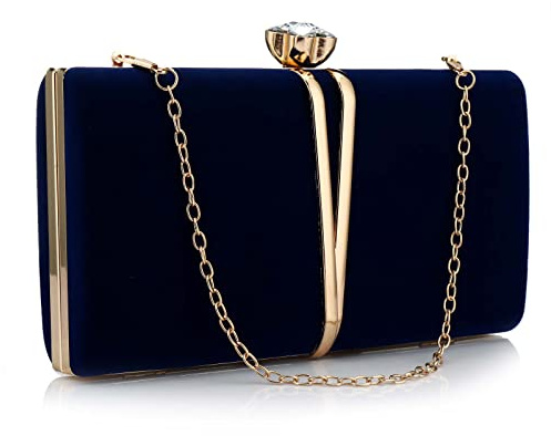 Gelory Vintage Evening Bag Diamond Handbags Suede Velvet Clutch Purses