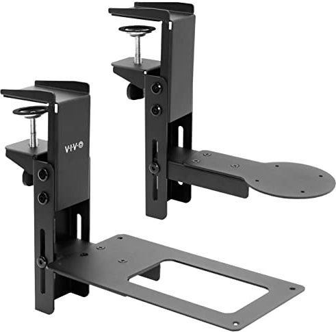 VIVO Joystick et support d'accélérateur à pince en acier conçu uniquement pour le système Thrustmaster Hotas Warthog Dual Throttle pour Windows, se fixe à des bureaux jusqu'à 5,8 cm d'épaisseur, noir,