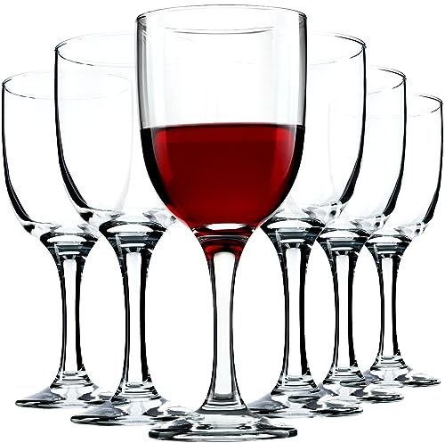 KADAX Calici da vino, lavabili in lavastoviglie, bicchieri di alta qualità ed eleganti, per vino rosso e bianco, bicchieri da vino su stile lungo, calici da servire (6 x 290 ml, per vino)