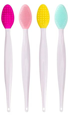 Aqxyxsw 50 Uds. Cepillo exfoliante multifunción de silicona for lavar la cara, cepillo for limpiar labios, belleza, limpieza de poros, herramientas for espinillas lingli(Color:Mix 50pcs)