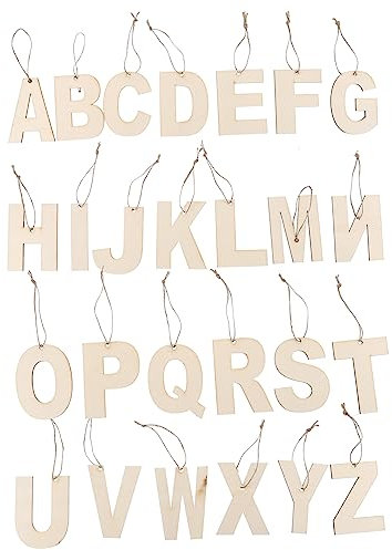 KONTONTY 26stücke Unvollendete Holzbuchstaben Für Bastelprojekte Dekorative Buchstaben Für Kinderzimmer Und Kreative Raumgestaltung