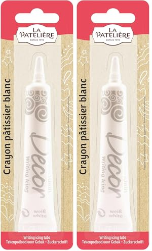 LA PATELIERE Crayon Pâtissier Blanc 25 g (Lot de 2)