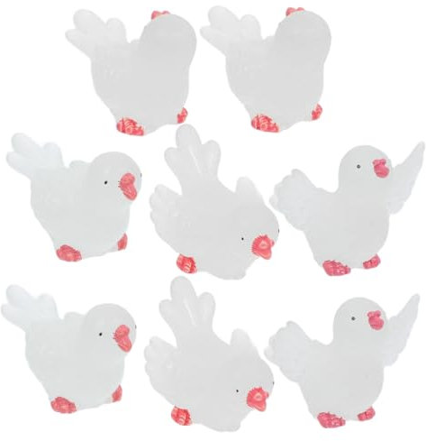 HANABASS 8 Mini Sculture Di Piccioni Ornamenti Realistici Per Acquari Luce Notturna Soffusa Decorazione Per La Casa
