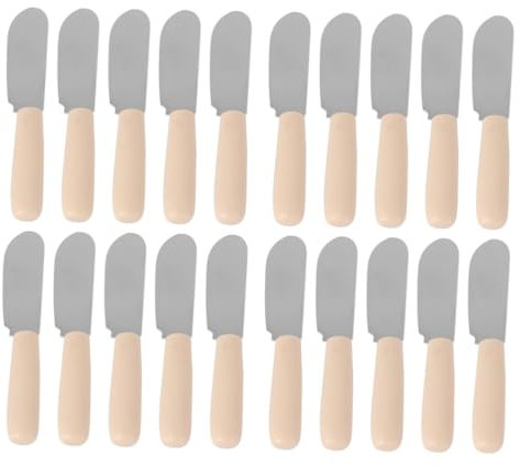 MAGICLULU 2 Sätze Sahnespatel Kunststoffgriff Käse Messer Streichpalette Teigschaber Küchengerät Altes Buttermesser Spachtel Backwerkzeug Diy Backcremestreuer Rostfreier Stahl 10 Stück * 2