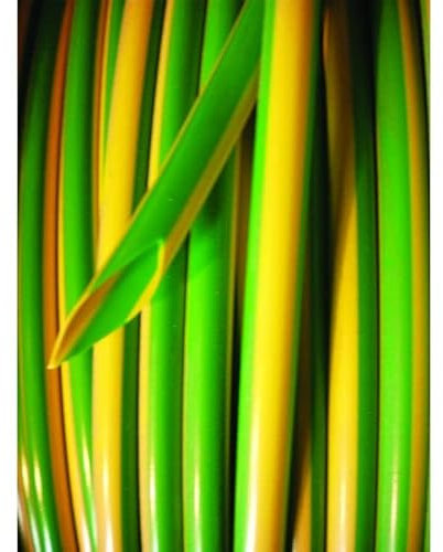 2.0mm Green/Yellow PVC Earth Sleeving 0.5mm Wall (15 Mtrs)