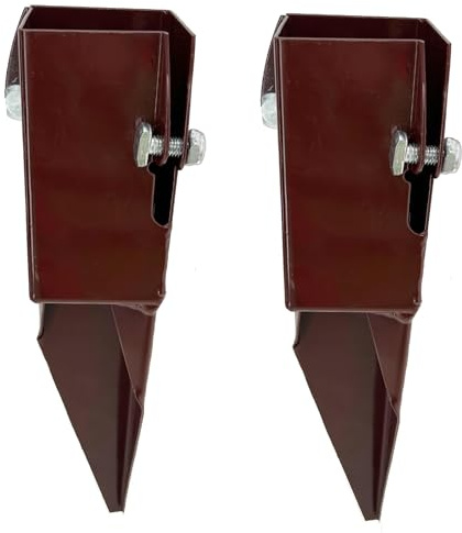 Fence Post Holder Support Drive in Post Repair Spike 75mm x 75mm Garden Yard 2PK