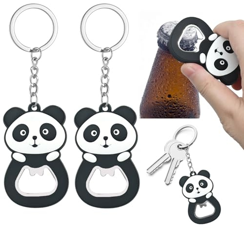 Flaschenöffner Schlüsselanhänger, entzückend und funktionell Bierflaschenöffner Panda Flaschenöffner Geschenke für Männer Jungen Teenager