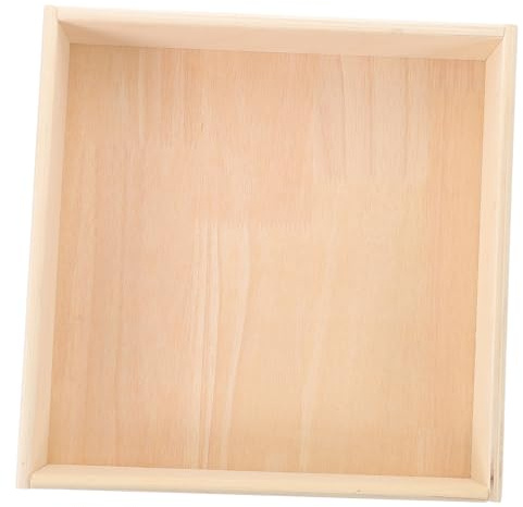 Abaodam Kids Portable Sand Tray Storage Box Compact 30x30x6cm Wooden Sandbox for Indoor and Outdoor Play Children’s Sand Tray Toy