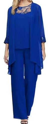 Set da 3 pezzi da donna chic ed elegante cardigan + canotta + pantaloni chiffon pizzo abiti tinta unita versatile casual ospite matrimonio sera eventi party set