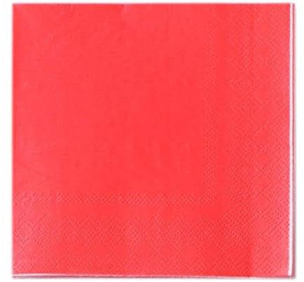 Blausky 60 Stück Einfarbiger Servietten,Einweg-Partyservietten Quadrat Papierservietten Servietten 2-lagig aus Frischzellstoff für Cocktail Abendessen Hochzeit Geburtstags 25x25cm,Rot