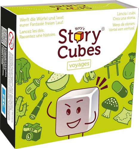 Asmodee, Rory's Story Cubes: Voyages, Zygomatic, gioco di famiglia, 1+ giocatore, dai 6+ anni, 20 minuti, gioco in tedesco, francese, italiano e olandese