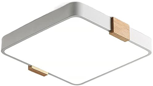 del lampadario fiuto sfioramento Lumo Quadrati in Legno Quadrato diurno Bianco 6000K Slim Forma Lampada 15,7 Pollici luci soffitto a LED Interno Luminoso per Camera da Letto, Cucina, h
