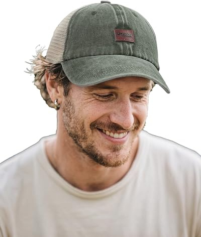 Clakllie Sommer Mesh Cap Atmunsaktive Basecap Herren Verstellbar Sonnenhut Sports Cap Schirmmütze Wanderhut Laufkappe Outdoor Schildkappe,CRZM02-Green