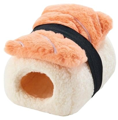 Hamsterhus | Sushi-formad Bås Djurtillbehör,Vintervarmt Hamsterhus för Sovning | För Klättring, Sömn Dvärgsockerflygare, Igelkott & Ekorre