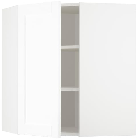 ProTuning METOD Hörnväggskåp med hyllor, vit träeffekt, 68 x 80 cm